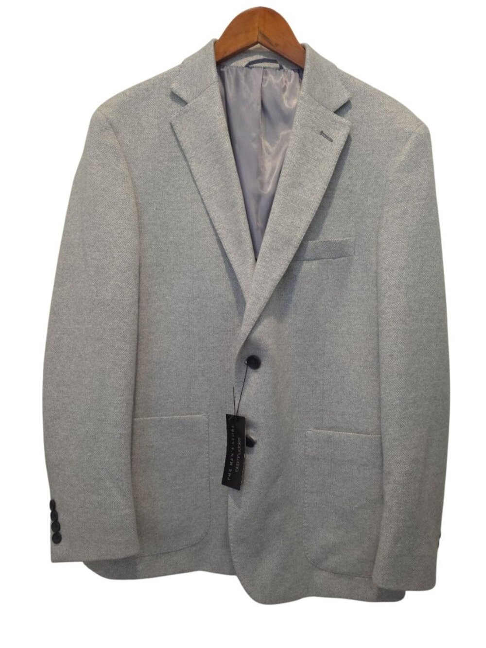The Men's Store Bloomingdale's Mario Bellucci Linen-Blend Lt Gray Blazer Sz 42R